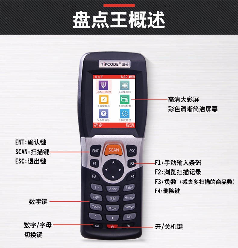 盤點王 頂碼TP30數據采集器